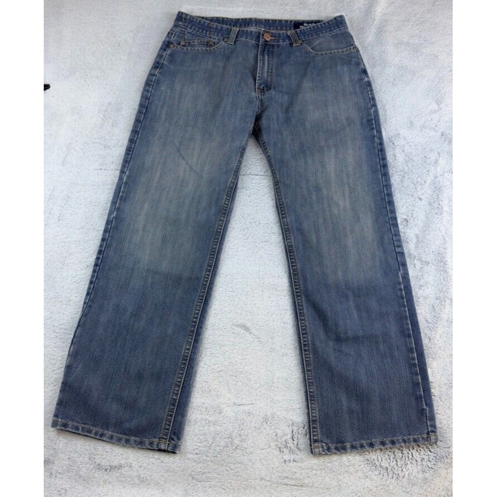 Rock &‎ Republic Jeans Mens Johnny Straight Blue Medium Wash 34x29 Cotton Y2K RR